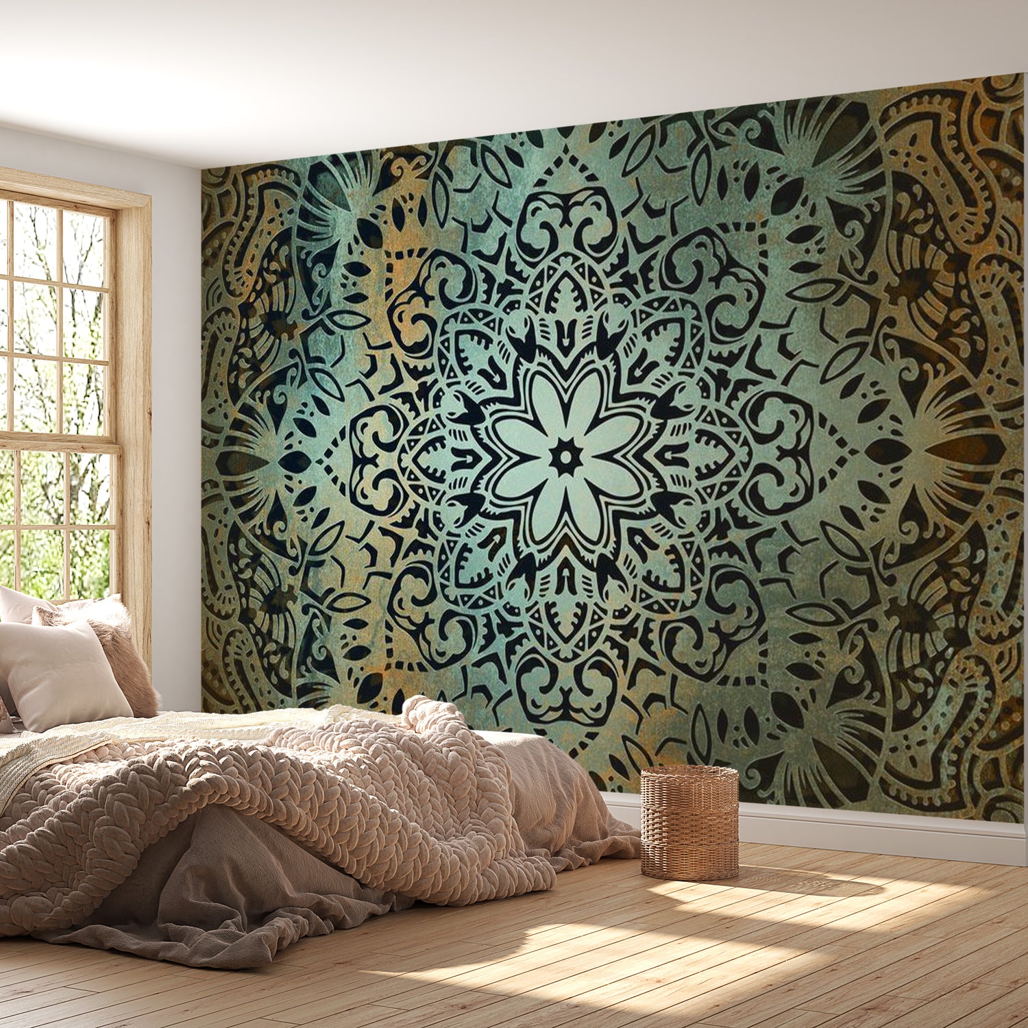 Mandala Wallpaper Wall Mural - Spiritual Flower