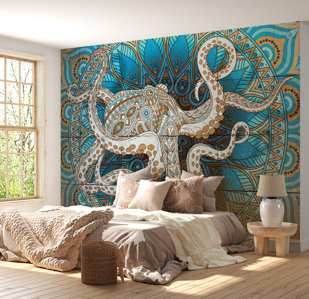 Mandala Wallpaper Wall Mural - Octopus