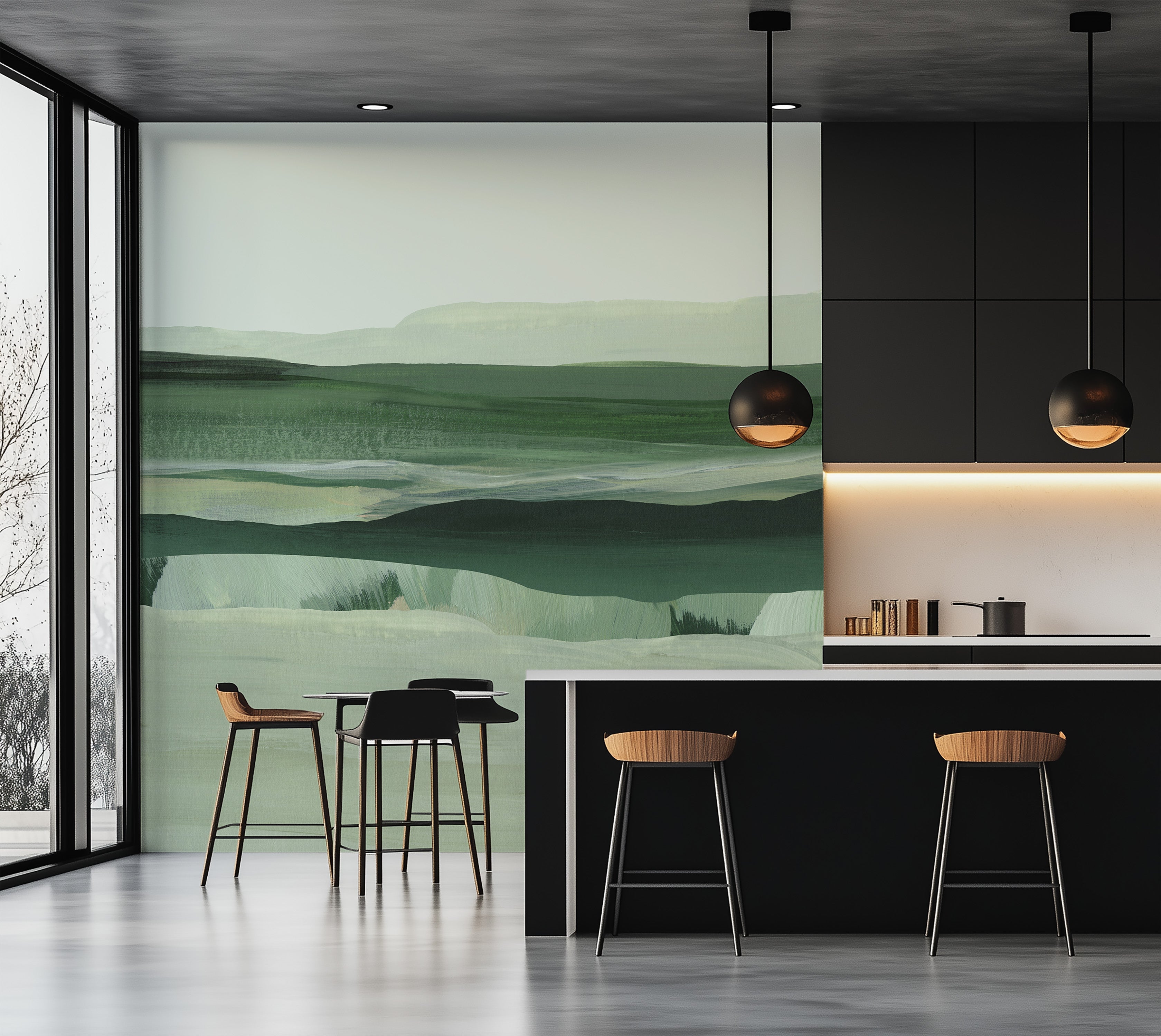 Premium Wallpaper Wall Mural - Meadow Acrylic Landscape