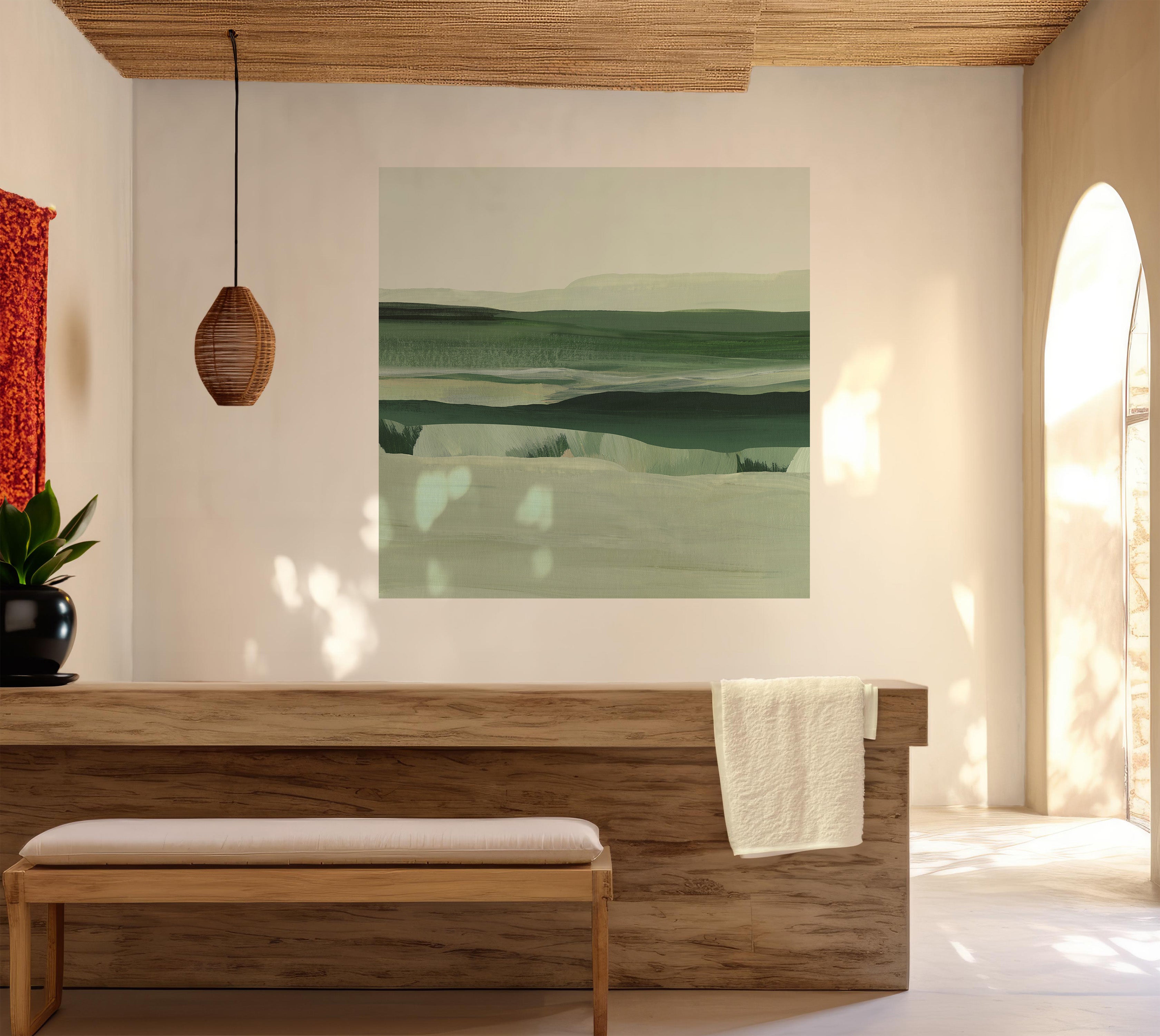 Premium Wallpaper Wall Mural - Meadow Acrylic Landscape