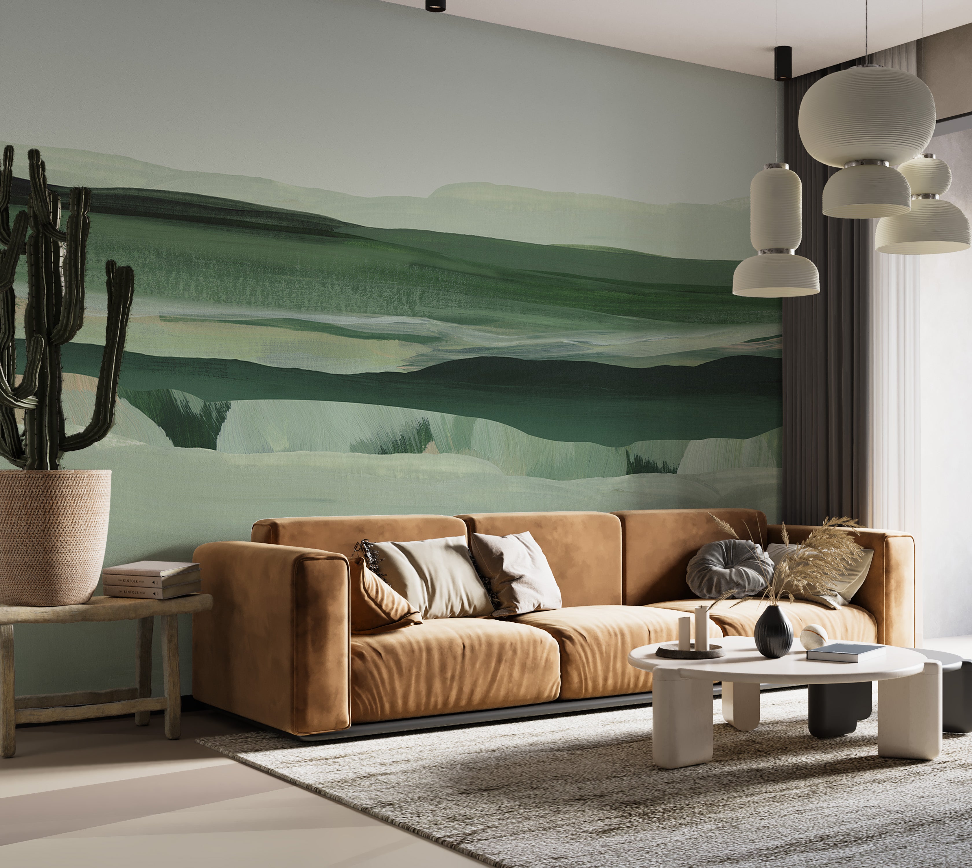 Premium Wallpaper Wall Mural - Meadow Acrylic Landscape