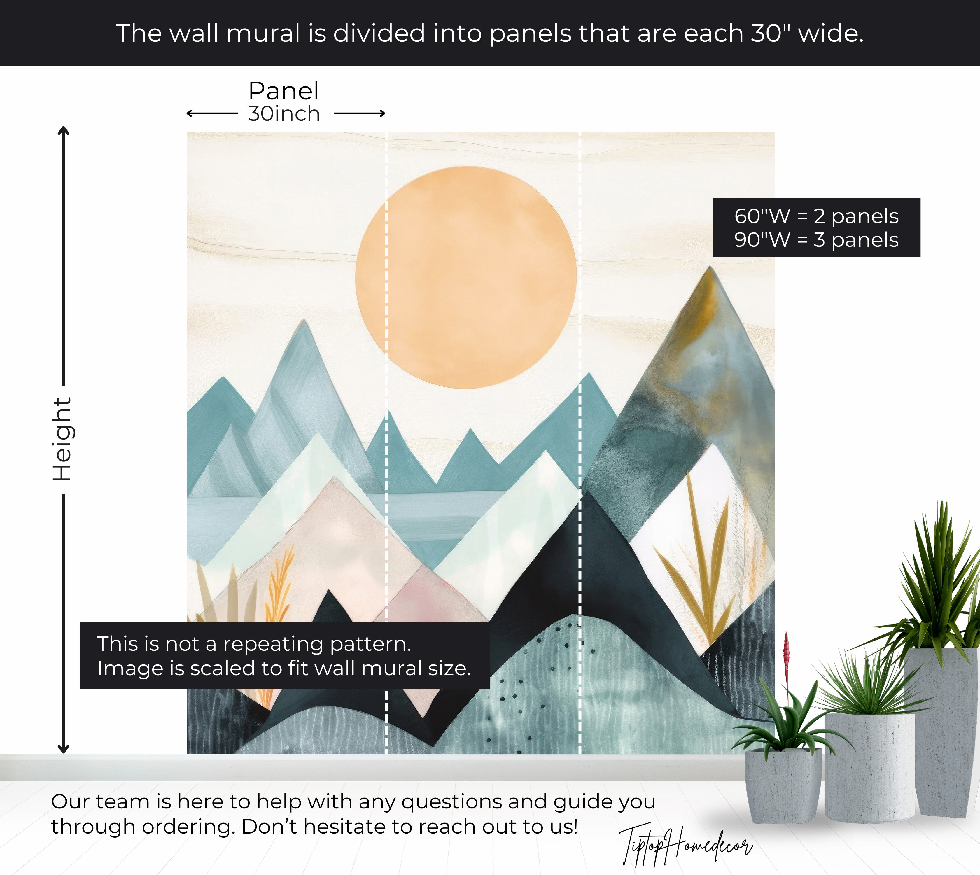 Premium Wallpaper Wall Mural - Blue Mountains