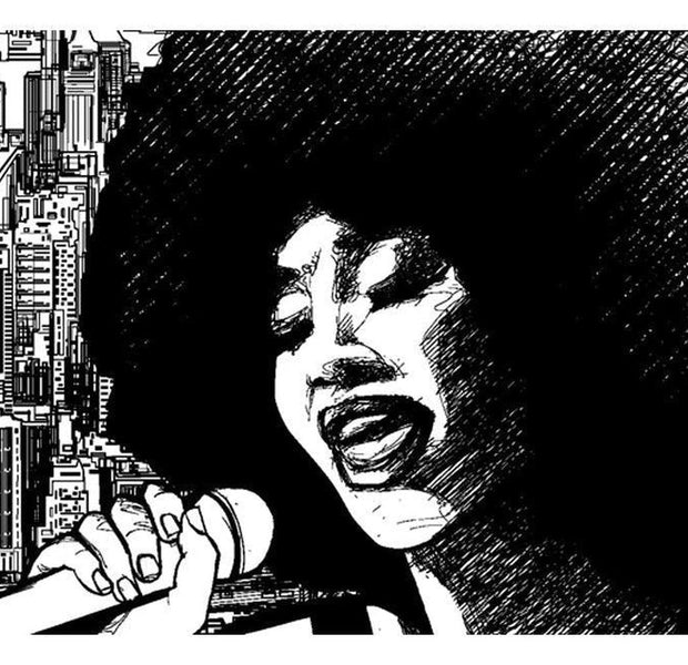 Music Wallpaper Wall Mural - Female Jazz Singer