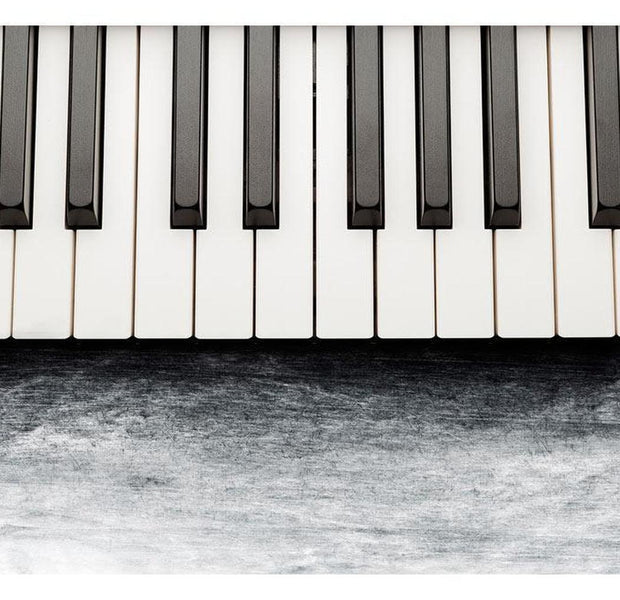 Music Wallpaper Wall Mural - Piano & Grey Stone