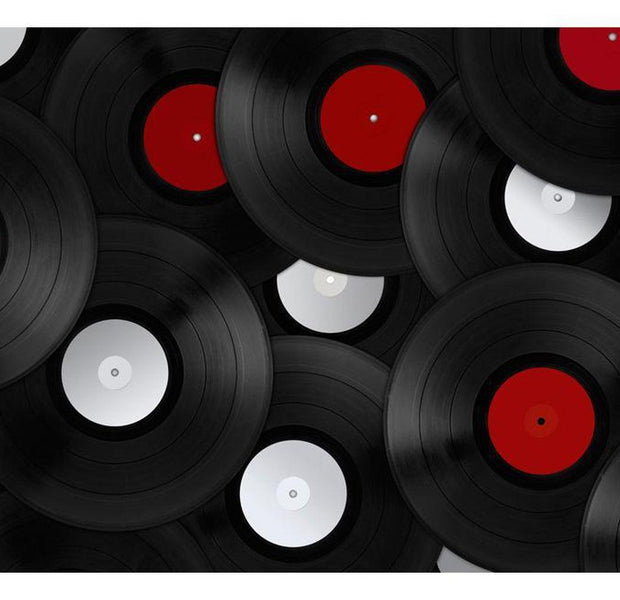 Music Wallpaper Wall Mural - Retro Vinyls