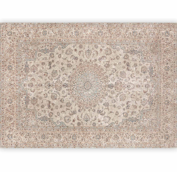 Premium Photo Wall Mural - Sand Carpet - Worn Persian Carpet With Rich Decorative Motifs