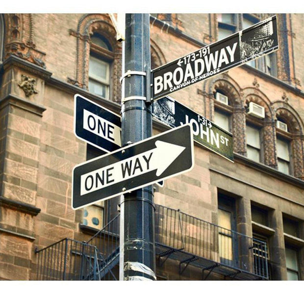 New York Wallpaper Wall Mural - All Roads Lead To Broadway