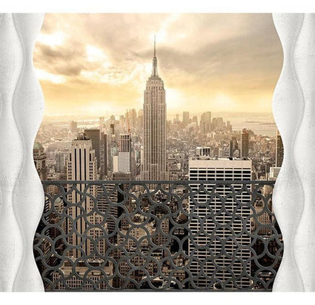 New York Wallpaper Wall Mural - Balcony View Of NYC