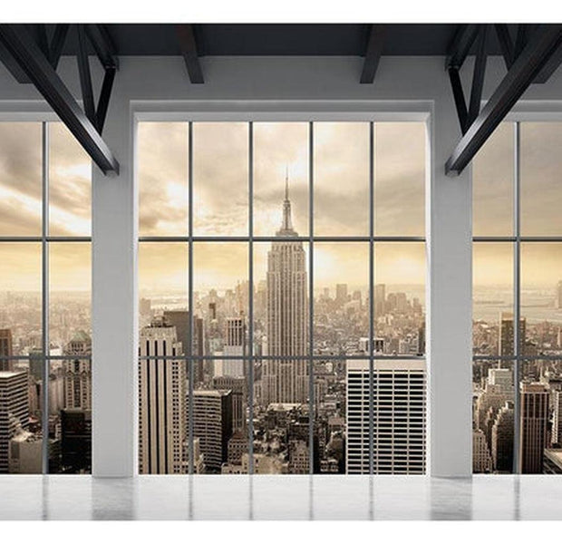 New York Wallpaper Wall Mural - Clouds Over New York City