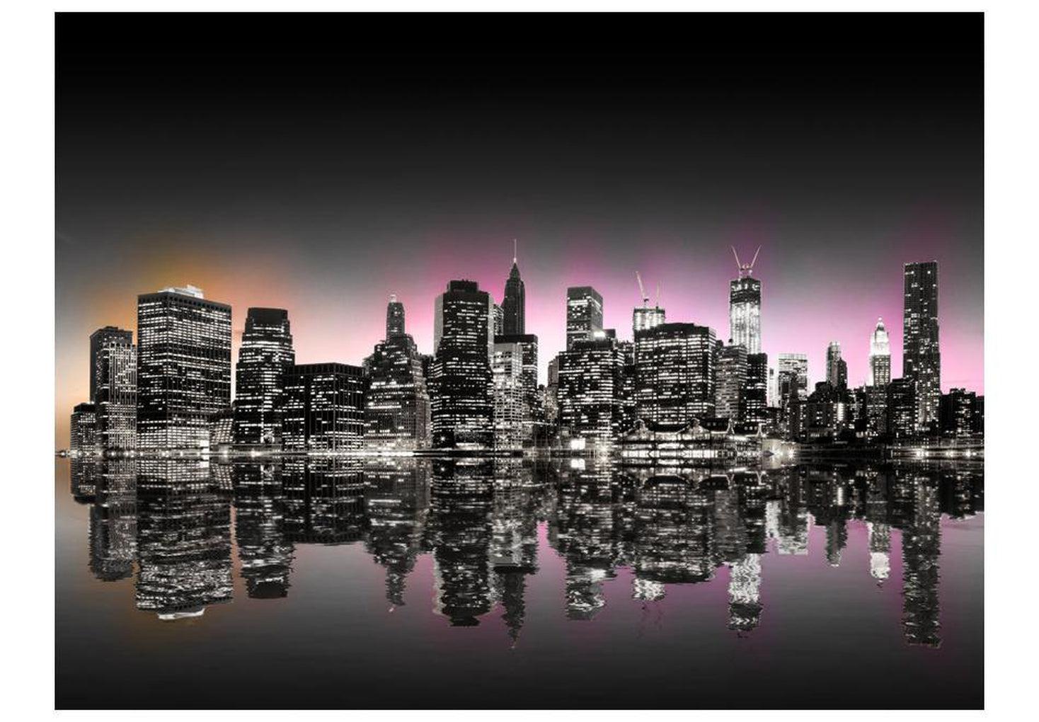 New York Wallpaper Wall Mural - Colorful Glow Over NYC