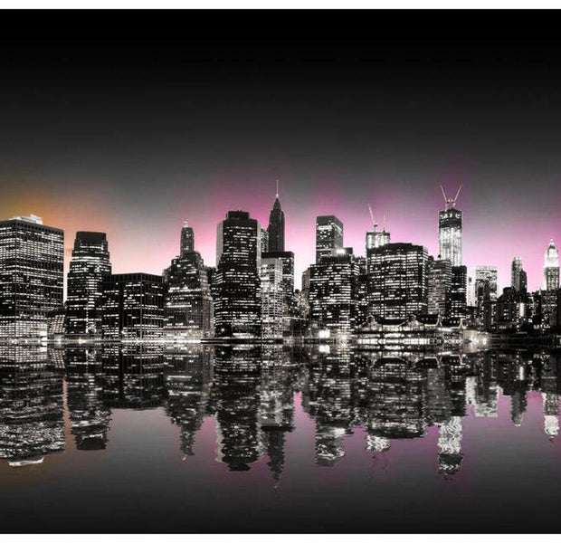 New York Wallpaper Wall Mural - Colorful Glow Over NYC