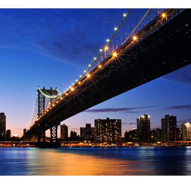 New York Wallpaper Wall Mural - Manhattan Bridge & Skyline