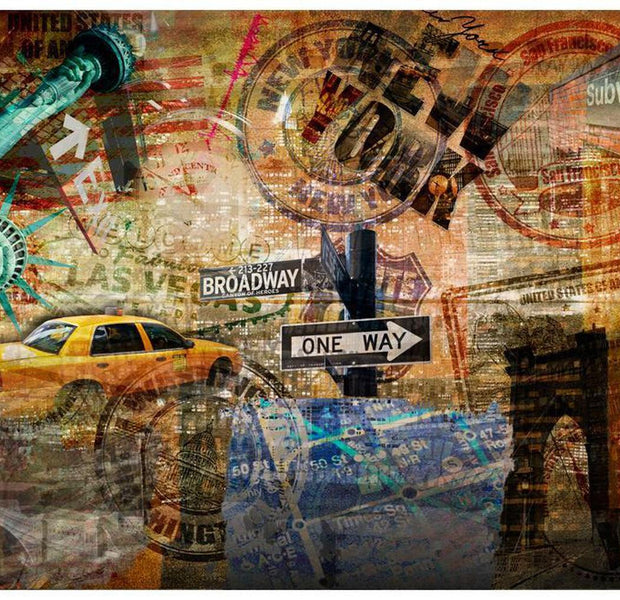 New York Wallpaper Wall Mural - Manhattan NYC Collage