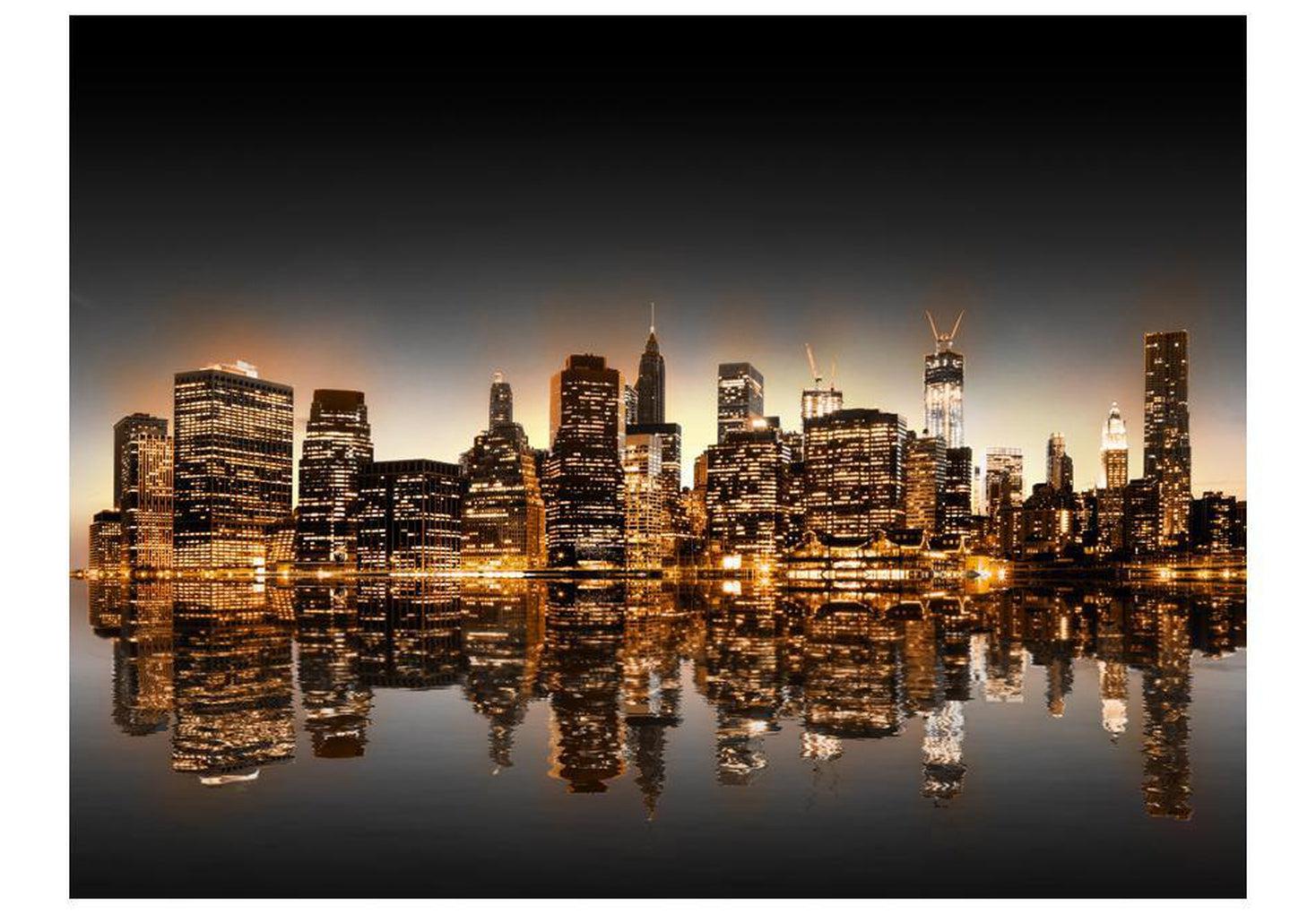 New York Wallpaper Wall Mural - New York And Gold