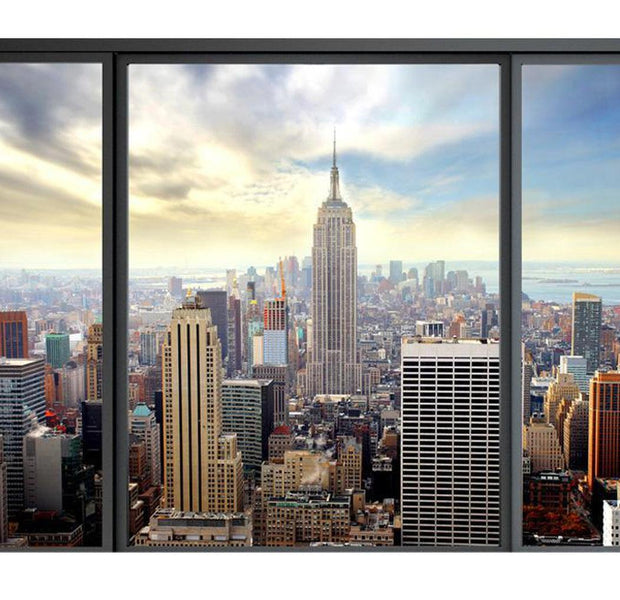New York Wallpaper Wall Mural - New York City Behind Glass