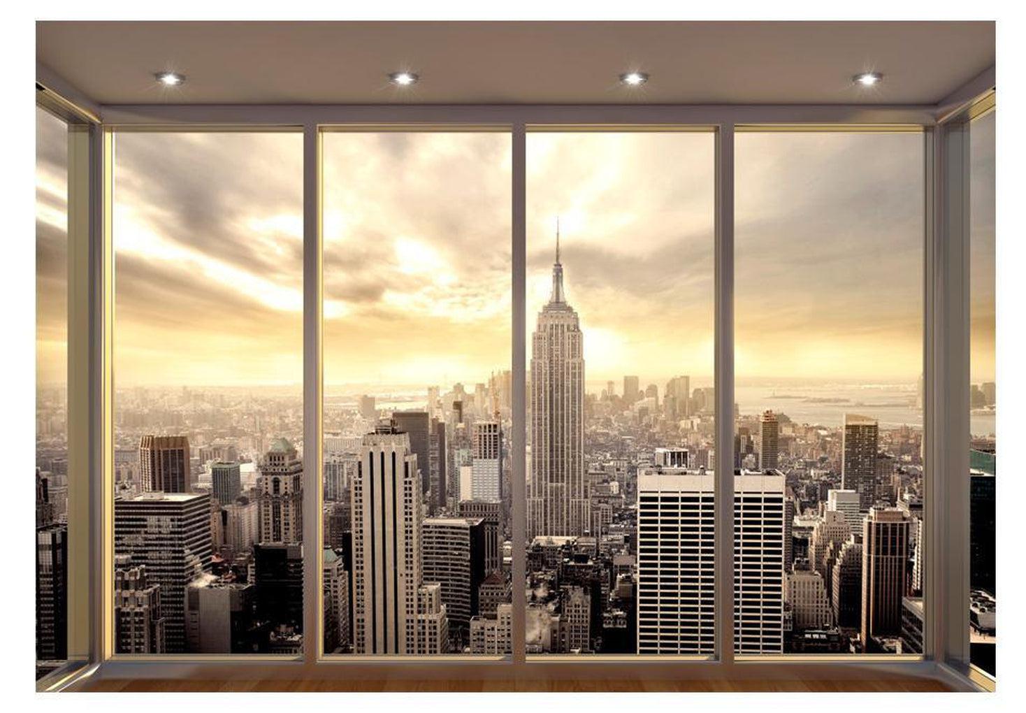 New York Wallpaper Wall Mural -New York Sky Window