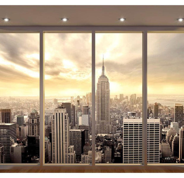 New York Wallpaper Wall Mural -New York Sky Window