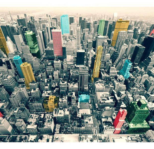 New York Wallpaper Wall Mural - New York's Colorful Reflections