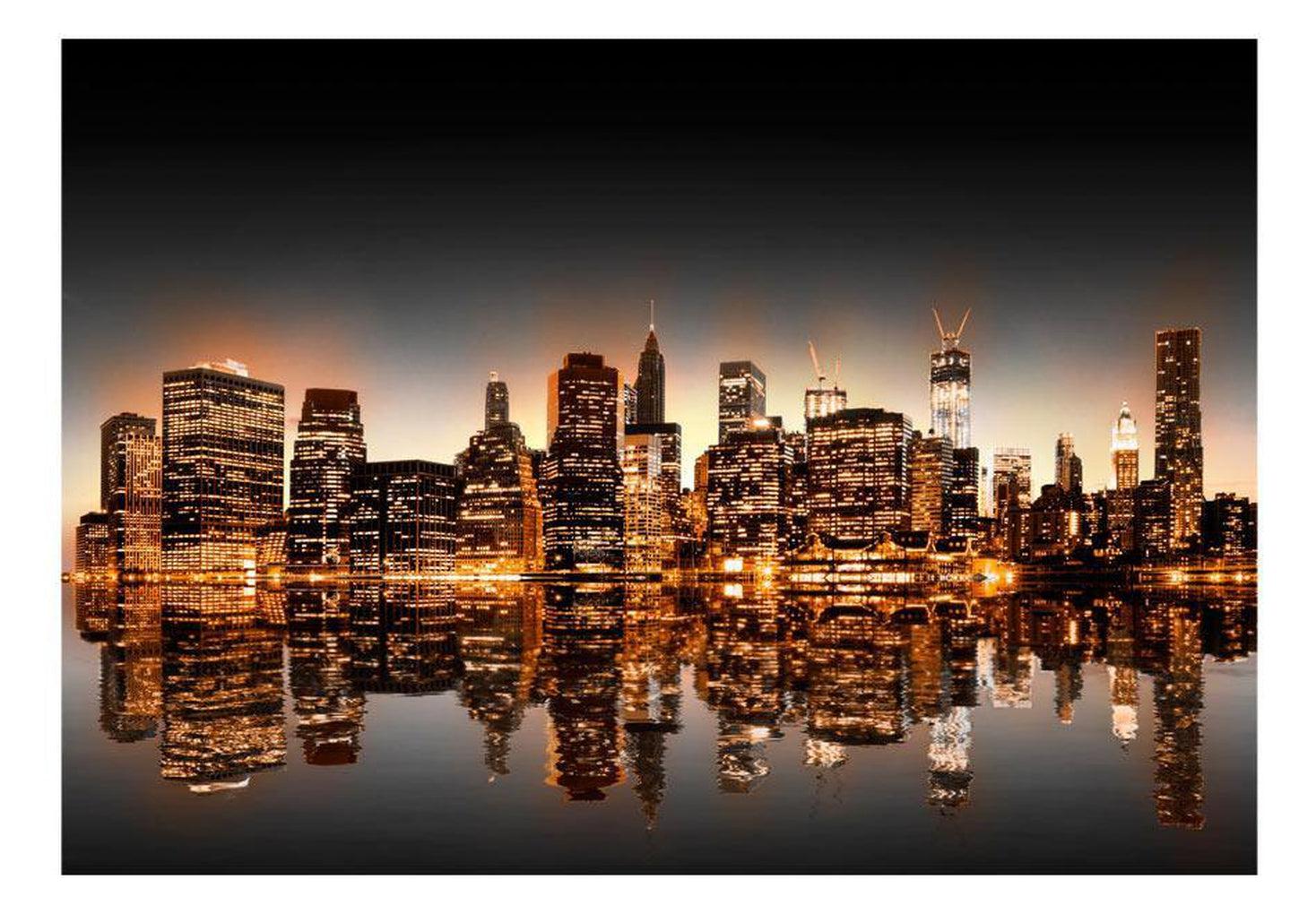 New York Wallpaper Wall Mural - NYC In A Evening Glow