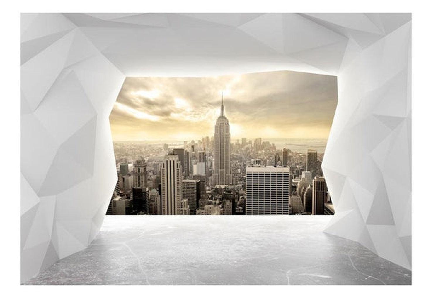 New York Wallpaper Wall Mural - NYC Through A Tunnel