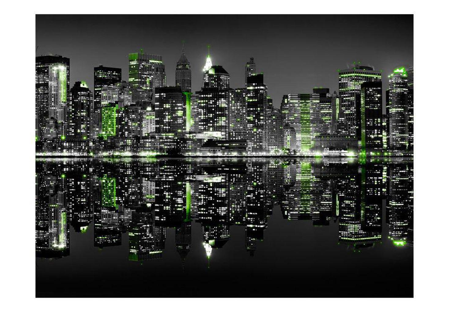 New York Wallpaper Wall Mural - NYC With Green Accents