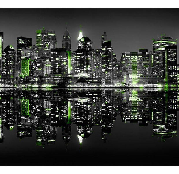 New York Wallpaper Wall Mural - NYC With Green Accents