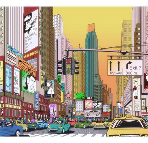 New York Wallpaper Wall Mural - Rush Hour - Ny