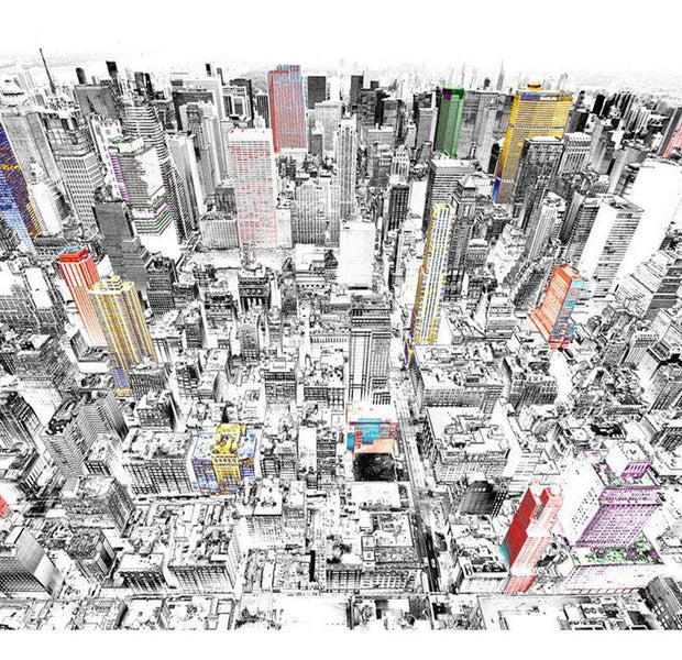New York Wallpaper Wall Mural - Sketch Of New York