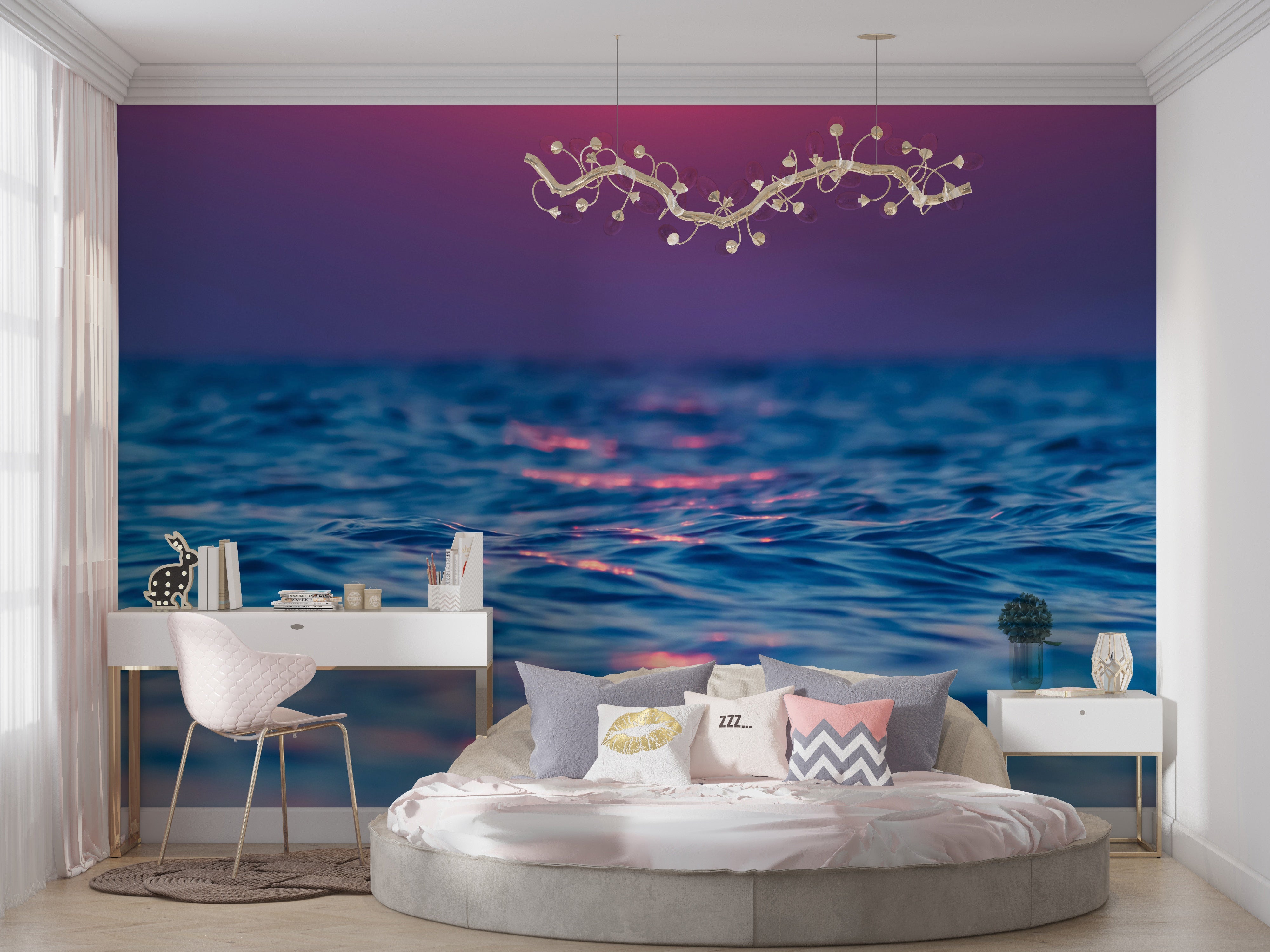 Ocean Wallpaper Wall Mural - Vibrant Sea in Gradients-Tiptophomedecor