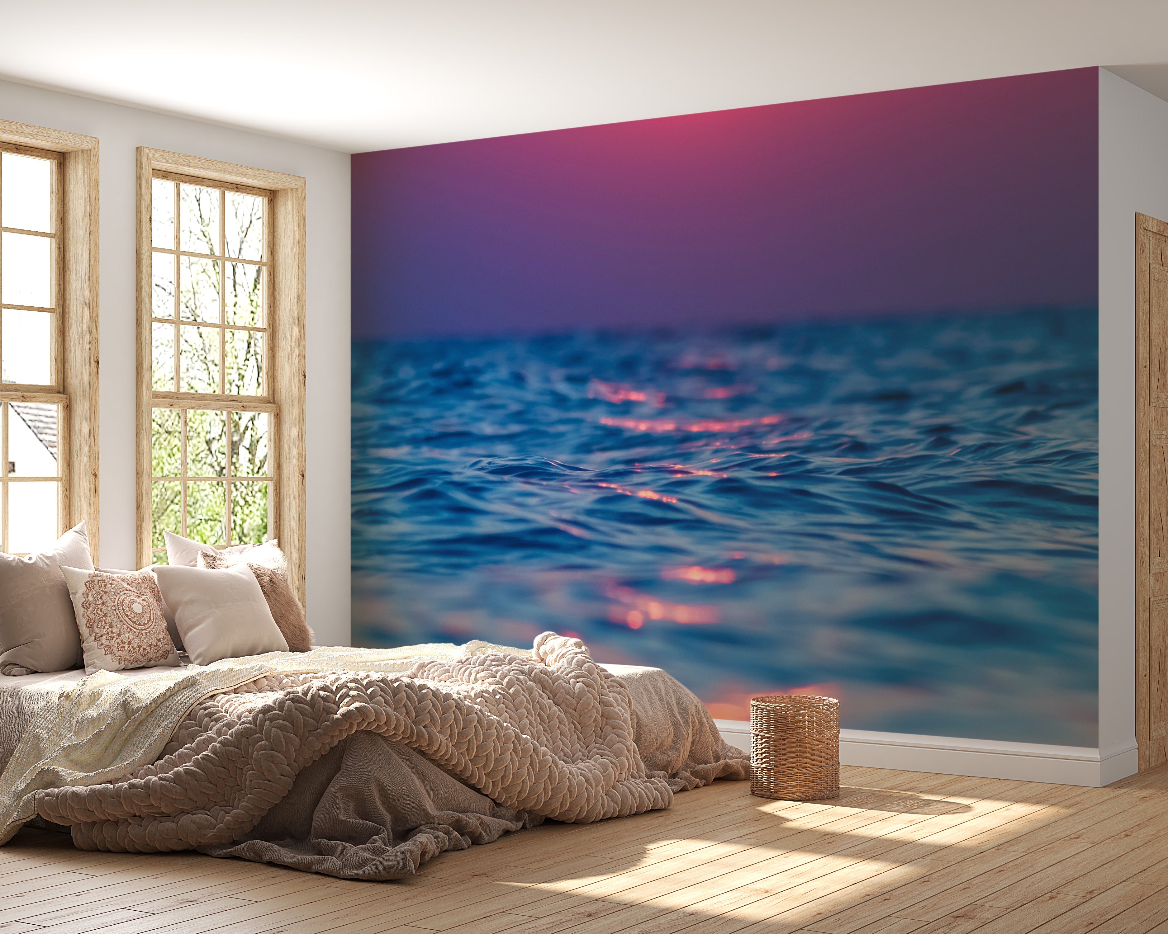 Ocean Wallpaper Wall Mural - Vibrant Sea in Gradients-Tiptophomedecor