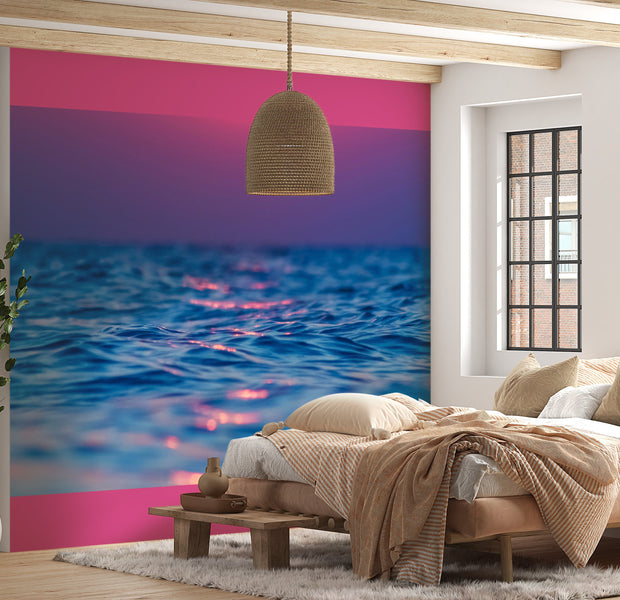 Ocean Wallpaper Wall Mural - Vibrant Sea in Gradients-Tiptophomedecor