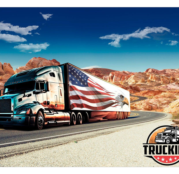 Peel & Stick Americana Wall Mural - Eagle Truck