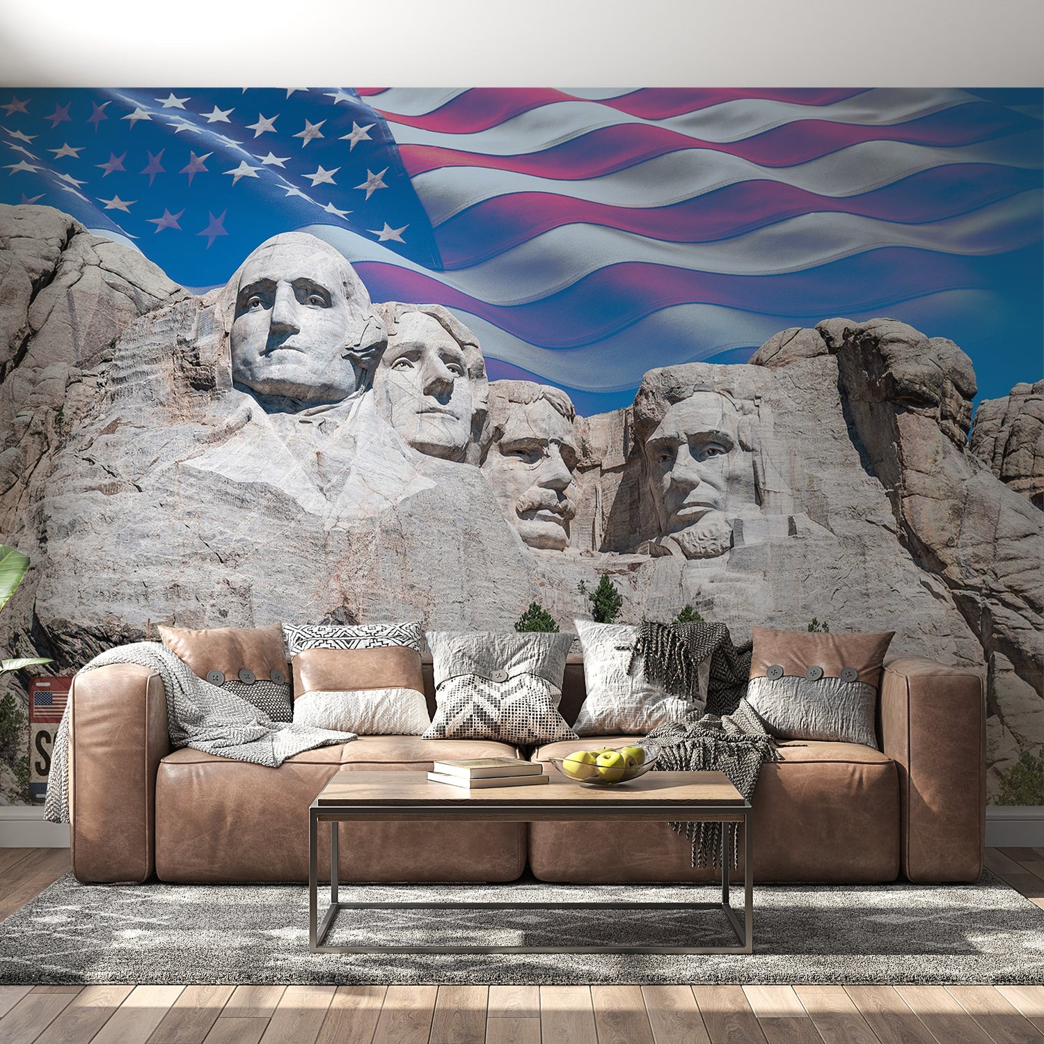 Peel & Stick Americana Wall Mural - Mount Rushmore - Removable Wall Decals-Tiptophomedecor