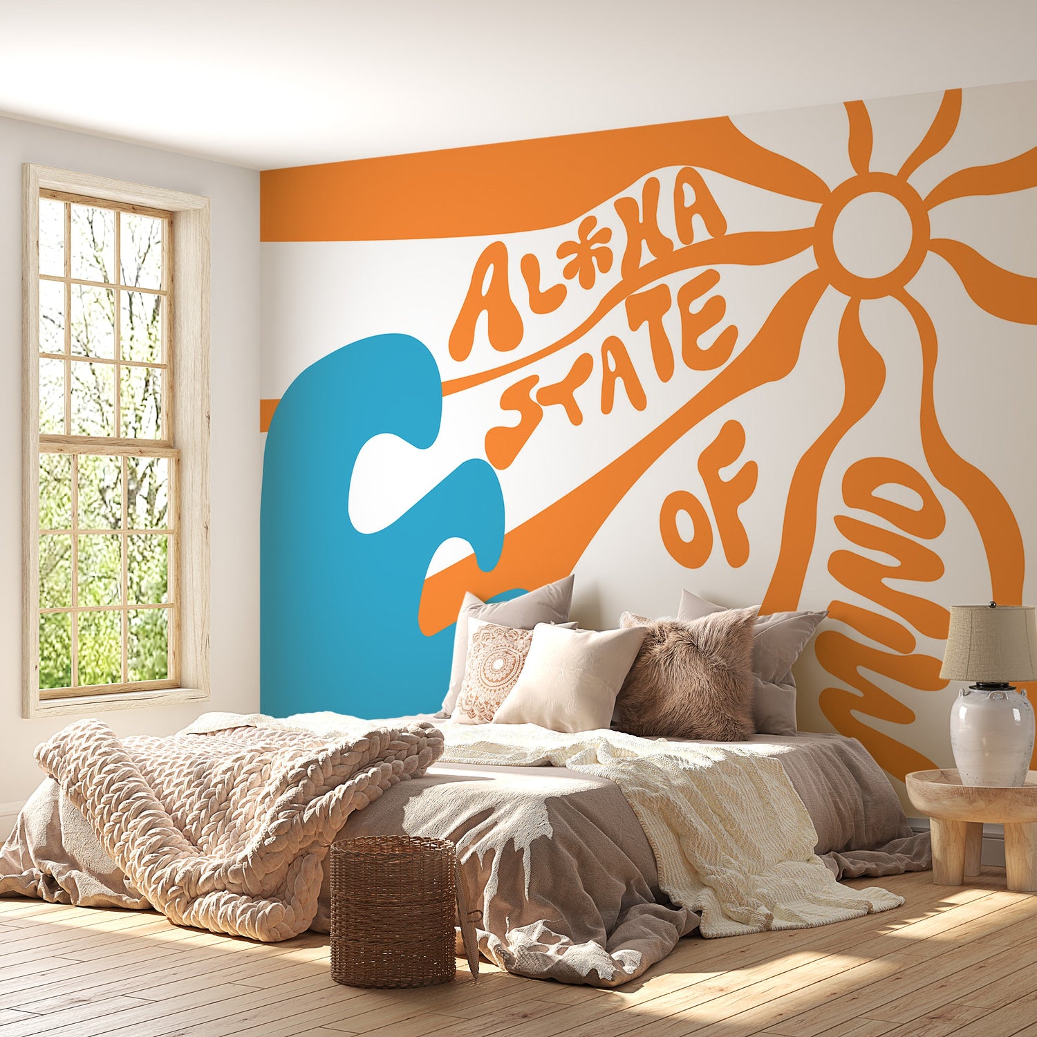 Peel & Stick Tropical Wall Mural - Aloha - Removable Wall Decals-Tiptophomedecor