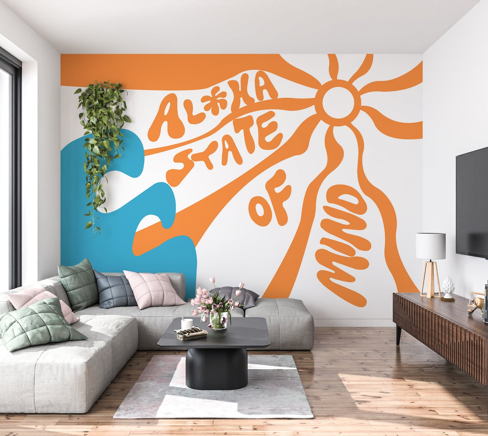 Peel & Stick Tropical Wall Mural - Aloha - Removable Wall Decals-Tiptophomedecor