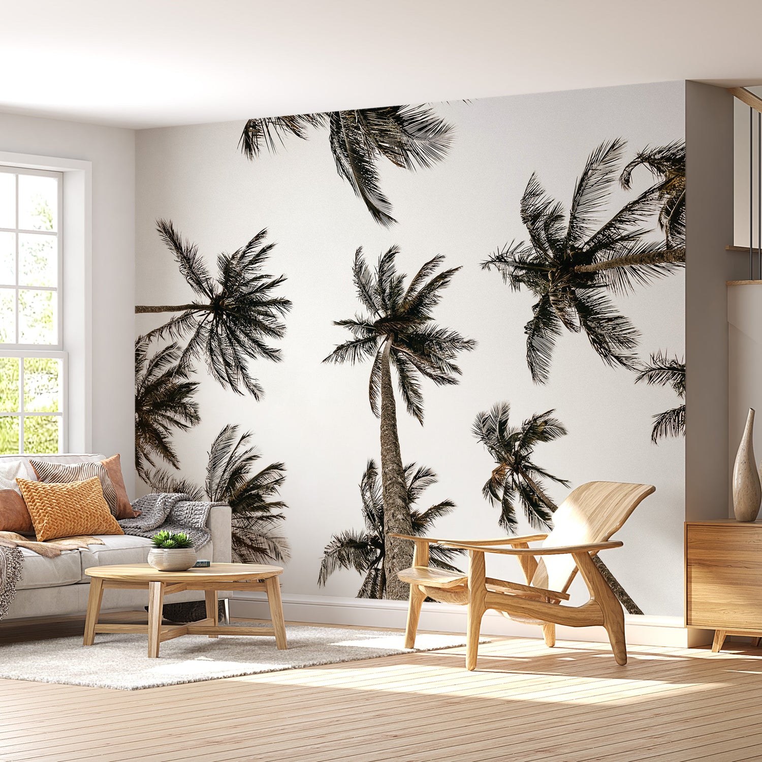 Peel & Stick Tropical Wall Mural - Palm Trees - Removable Wall Decals-Tiptophomedecor