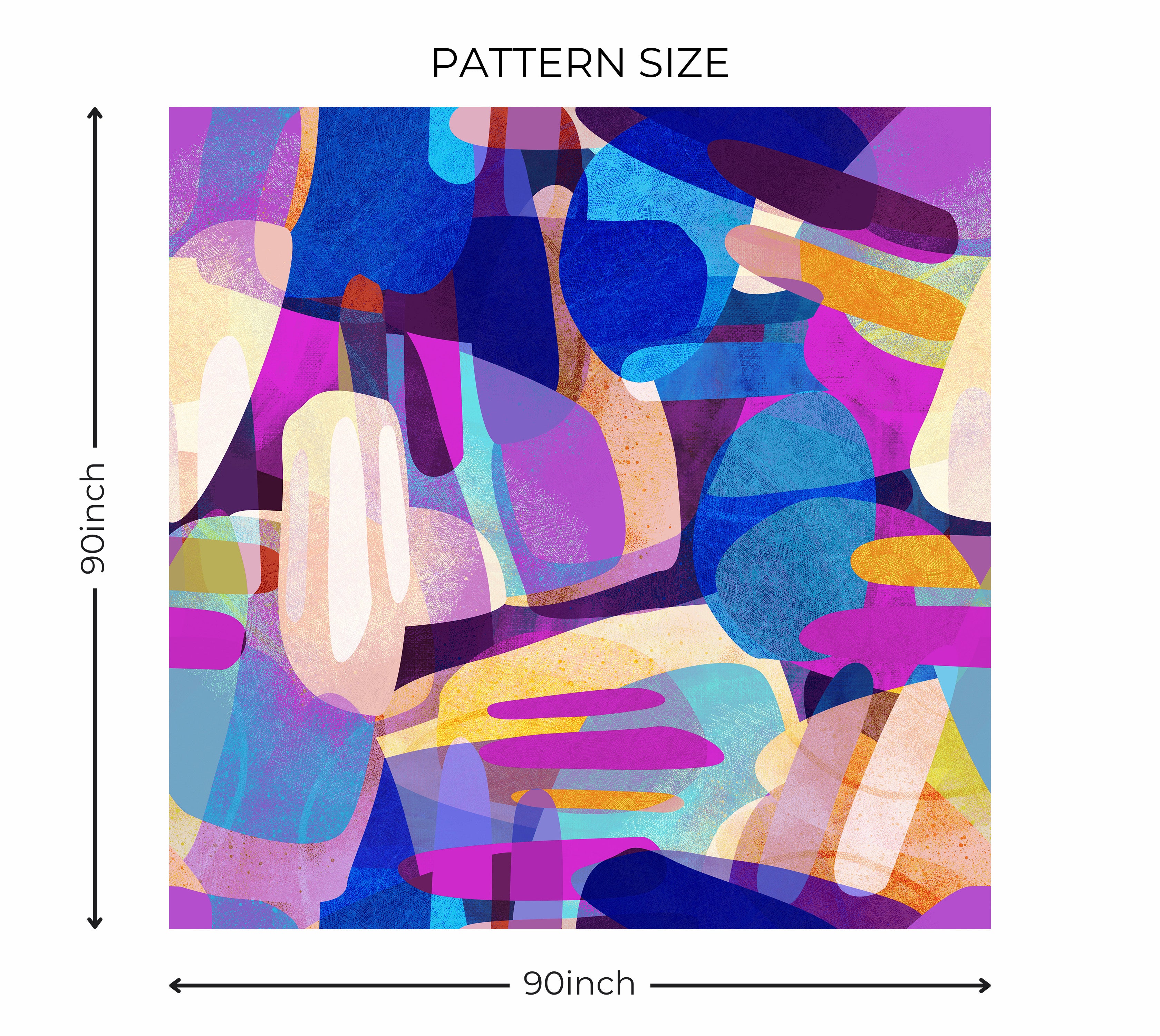 Premium Wallpaper Wall Mural - Random Shapes Violet