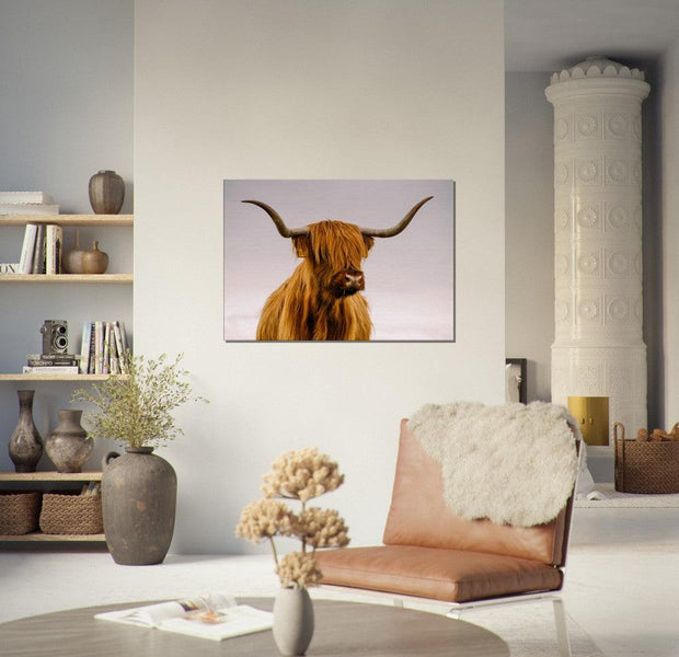 Stretched Canvas Animal Art - Highland Cow