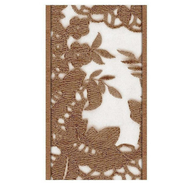 Repeating Wallpaper Roll - Brown Grace - 32.8'L x 19.7"W