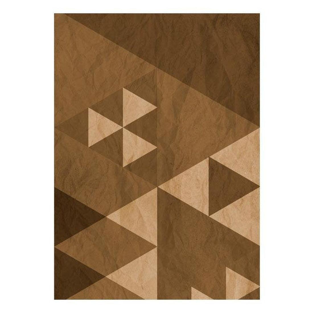 Repeating Wallpaper Roll - Brown Patchwork - 32.8'L x 19.7"W