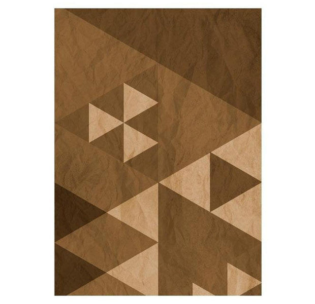 Repeating Wallpaper Roll - Brown Patchwork - 32.8'L x 19.7"W