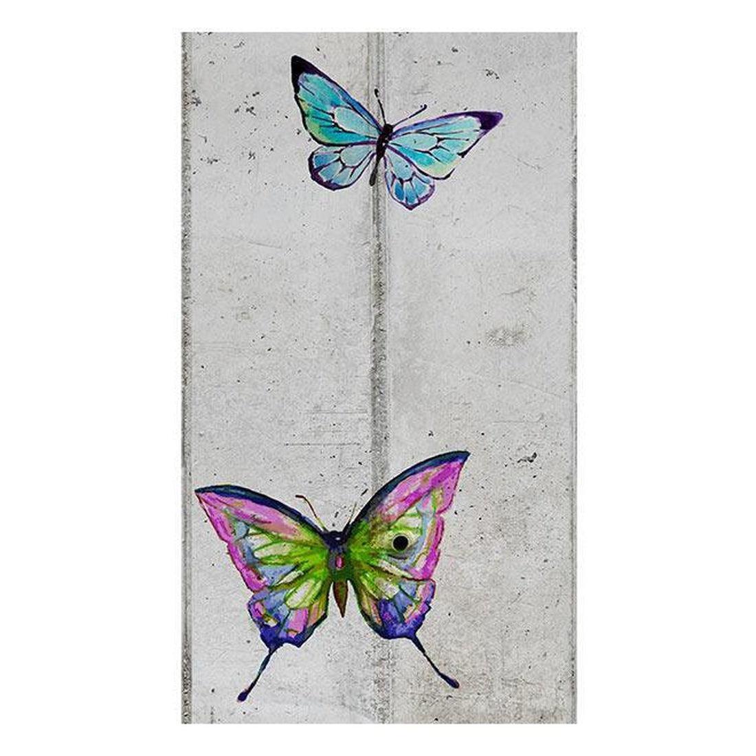 Repeating Wallpaper Roll - Butterflies And Concrete - 32.8'L x 19.7"W