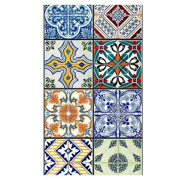 Repeating Wallpaper Roll - Colorful Mosaic - 32.8'L x 19.7"W