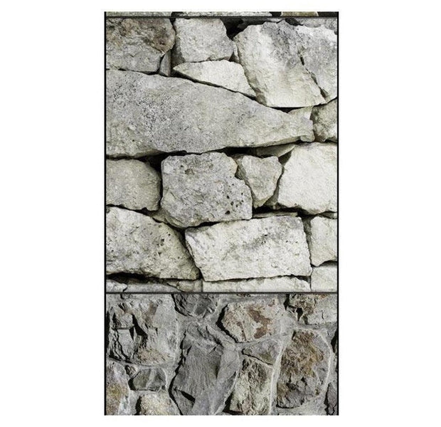 Repeating Wallpaper Roll - Gray Stones - 32.8'L x 19.7"W