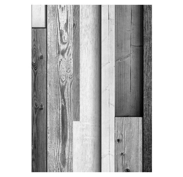 Repeating Wallpaper Roll - Gray Wood - 32.8'L x 19.7"W