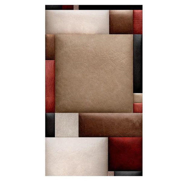 Repeating Wallpaper Roll - Leather Puzzle - 32.8'L x 19.7"W