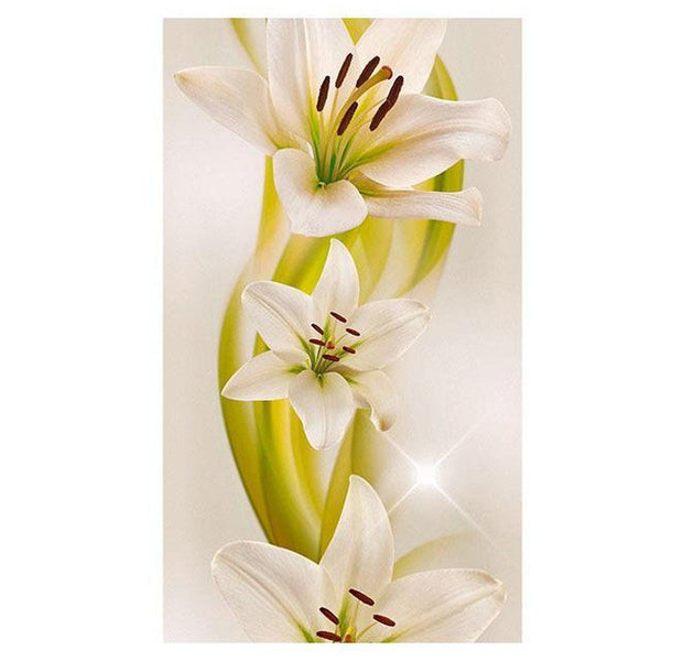 Repeating Wallpaper Roll - Lilies Avant-Garde - 32.8'L x 19.7"W