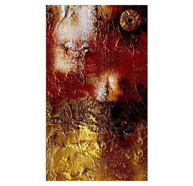 Repeating Wallpaper Roll - Painted Abstraction - 32.8'L x 19.7"W