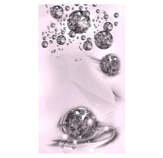 Repeating Wallpaper Roll - Pink Jewels - 32.8'L x 19.7"W