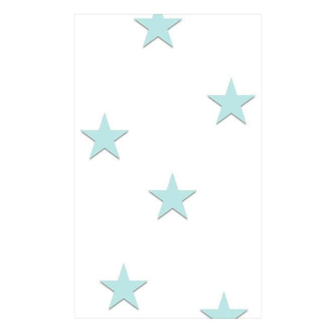 Repeating Wallpaper Roll - Stars - Aquamarine - 32.8'L x 19.7"W